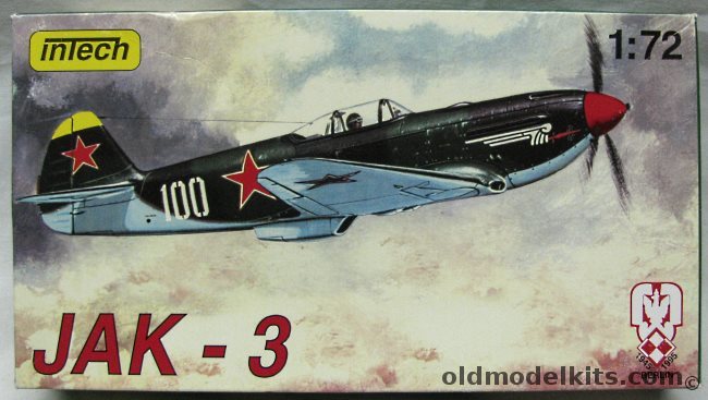 Intech 1/72 Jak-3 Yak-3 - Two Soviet / One Polish, T34 plastic model kit